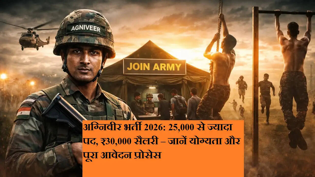 अग्निवीर भर्ती 2026: 25,000 से ज्यादा पद, ₹30,000 सैलरी – जानें योग्यता और पूरा आवेदन प्रोसेस